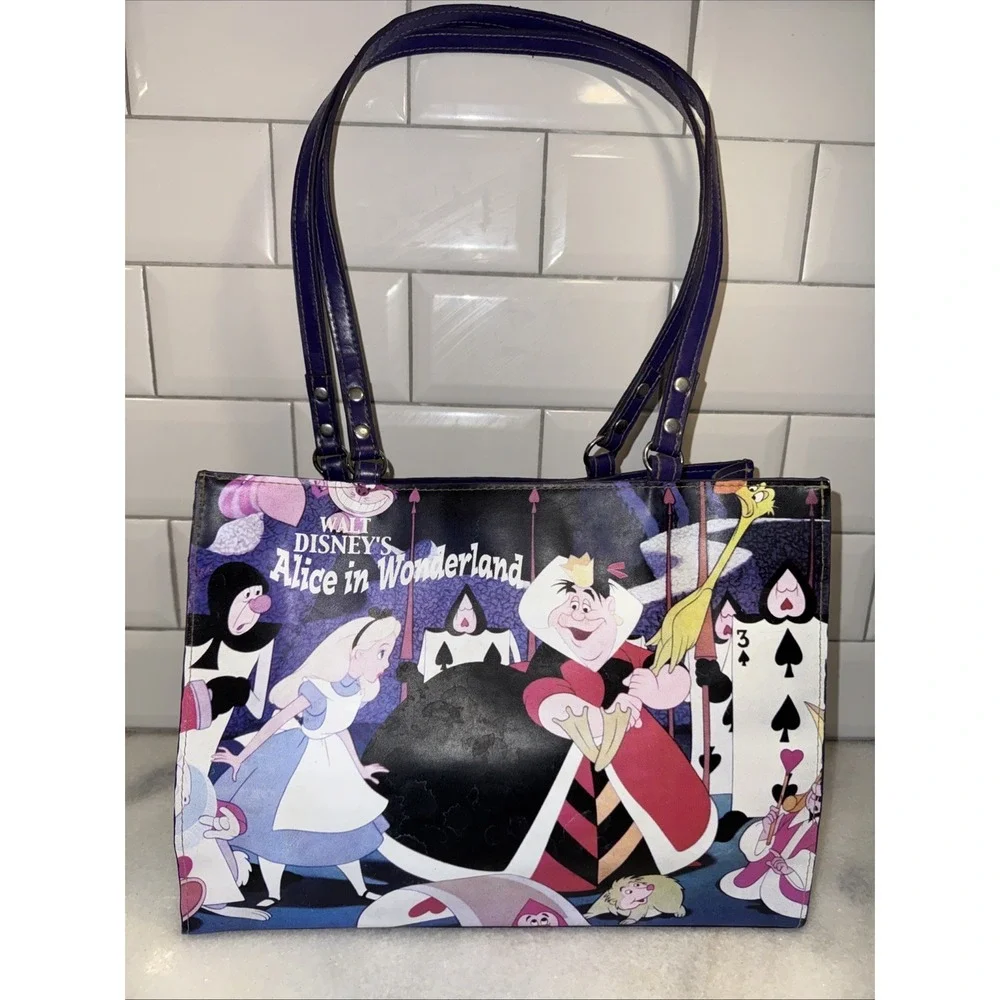 RARE DISNEY ALICE‎ IN WONDERLAND PURSE/SHOULDER BAG VINYL VINTAGE 1990s GW996